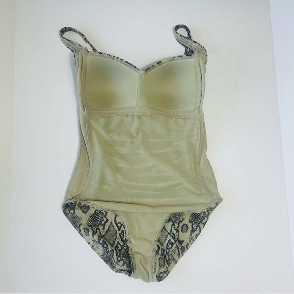Nip Tuck Swim Snakeskin Tummy Control Shaping One Piece Swimsuit Size 4 - Picture 10 of 11